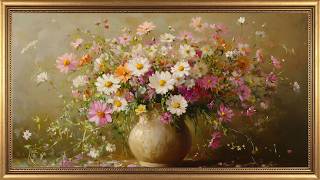 Vintage Wildflowers | Romantic Spring Floral Ambience & Soft Piano | Frame TV Art 4K screenshot 3
