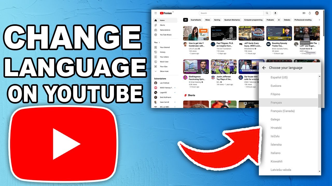 How To Change Language On YouTube - Full Guide 2024 - YouTube