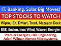 IEX, DMart, Trent, MDL, BSE, Suzlon, Waaree and Premier Energies Shares latest news | Today's news