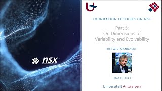 NST Foundation Lecture 5   On Dimensions of Variability and Evolvability