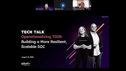 Tech Talk - Operationalizing TDIR Building a More Resilient, Scalable SOC