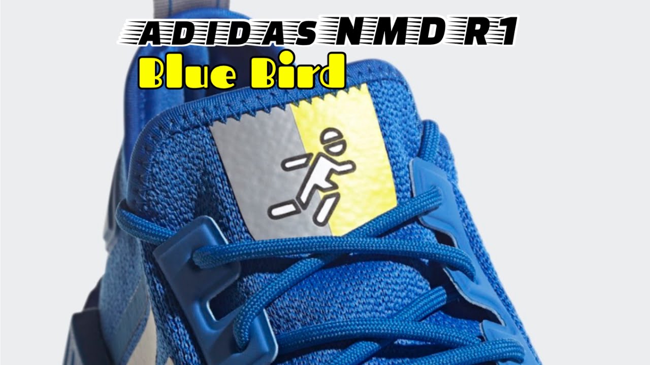 nmd r1 white blue bird