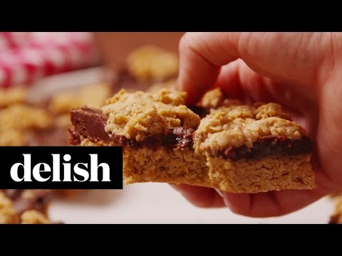 Chocolate Crumble Bars | Delish