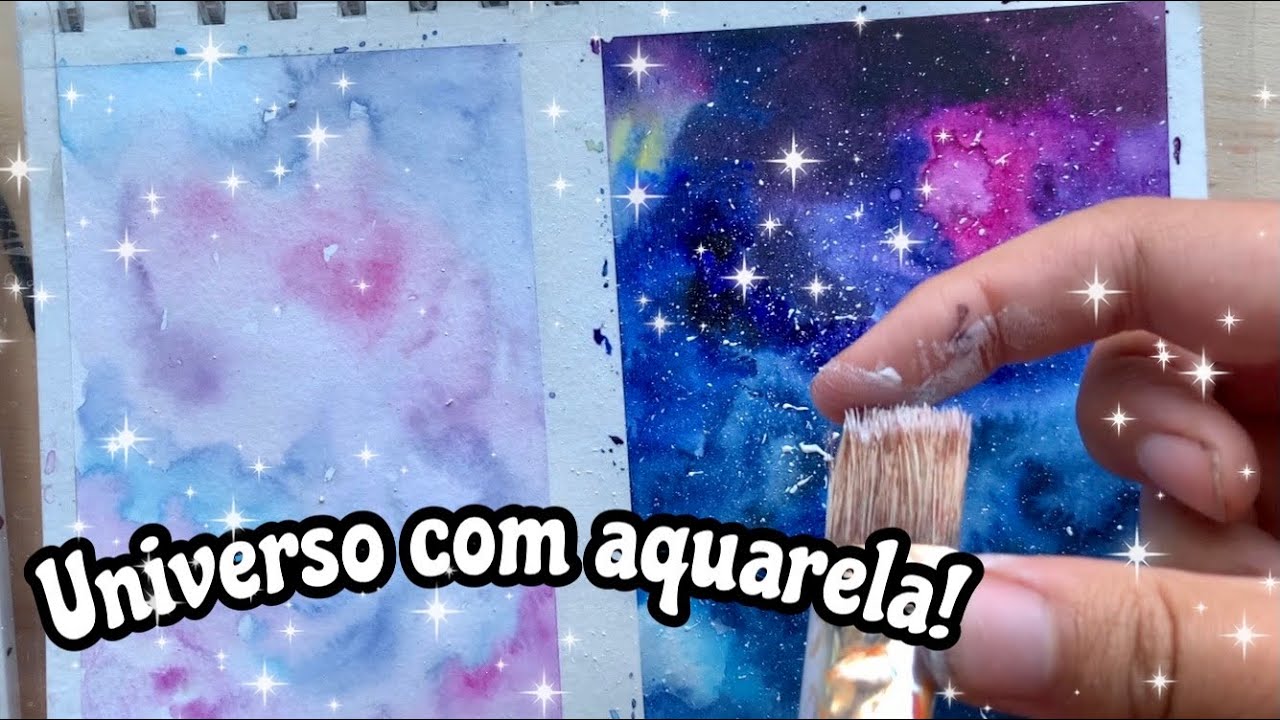 COMO PINTAR UNIVERSO COM AQUARELA | passo a passo