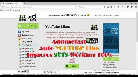 Addmefast Auto Likes YouTube Imacros 2018 Working 100%