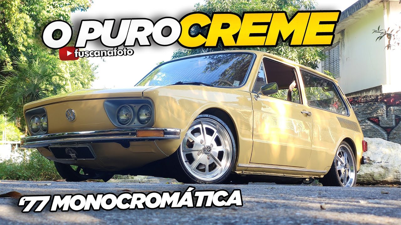 Fusca Creme O PURO CREME! BRASILIA 1977 MONOCROMÁTICA IMPECÁVEL MOTOR 1600cc TURBO ...