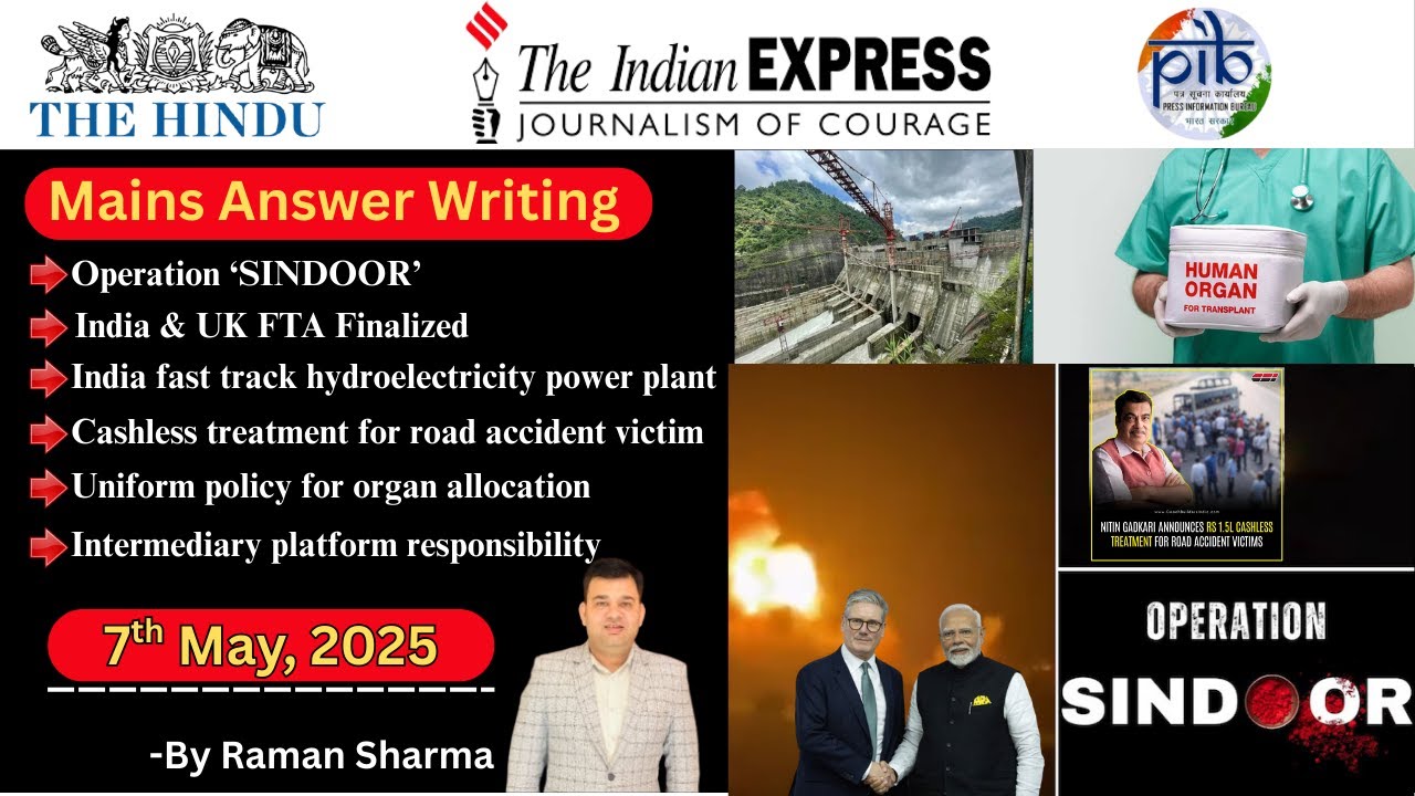 7th May 2025 Current Affair | The Hindu | Indian Express | PIB | UPSC ...