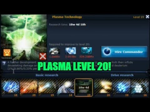Ogame Researching Plasma Level 20 And Looking At The Resource