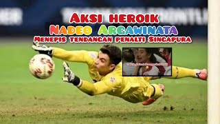 Tangis histeris dan Doa untuk Suksesnya Timnas, Nadio Gagalkan Tendangan Penalti Singapur