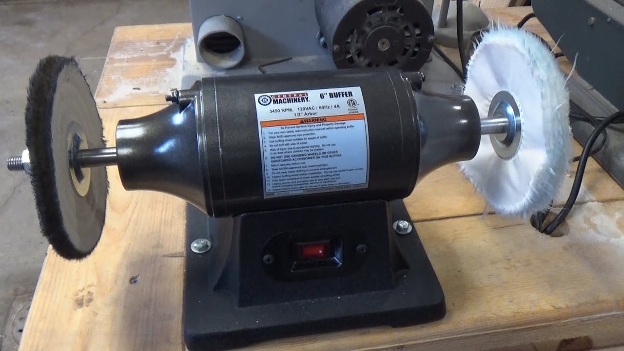 harbor freight 6" buffer 1/2hp review - YouTube