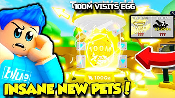 I Hatched INSANE NEW Pets In CLICKER SIMULATOR 100M VISITS EGG UPDATE!! (Roblox)