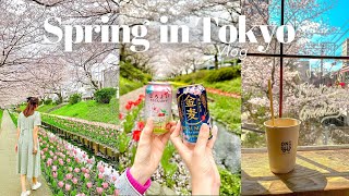 Sping in Tokyo  | Nakameguro cherry blossom festival, hanami, spring cafe hopping |Tokyo Vlog