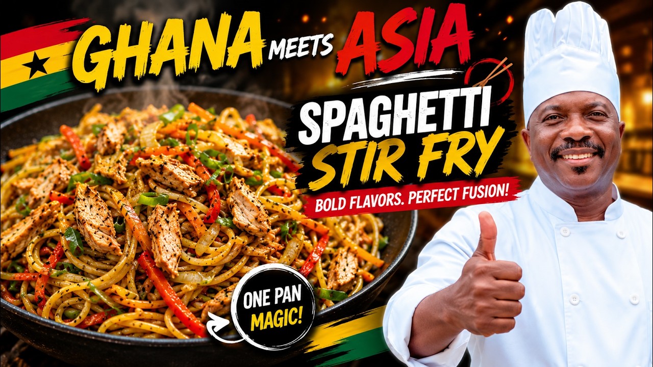 🇬🇭 Ghana Meets Asia Spaghetti Stir Fry