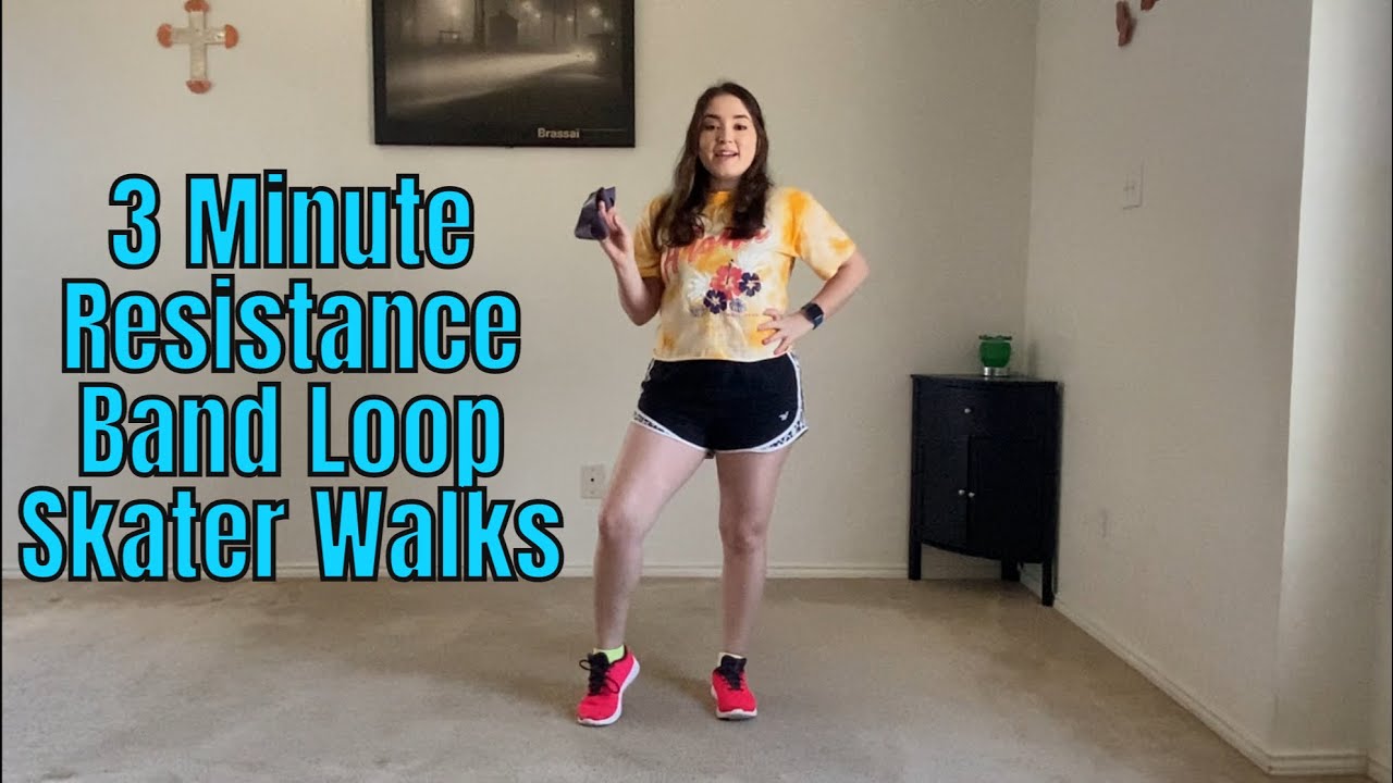 3 Minute Resistance Band Loop Skater Walks - YouTube