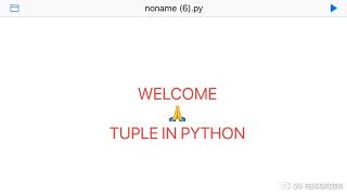 Tuples in python tamil|Python tuple in tamil