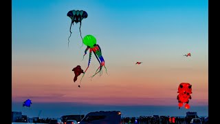 Drachenfliegen bei Nacht auf dem Dragefestival Römö 2021