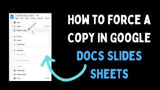 How to Force a Copy in Google Docs, Slides or Sheets
