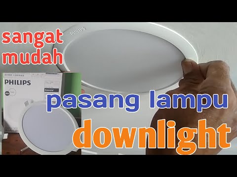 Cara pasang lampu LED pada plafon minimalis. 