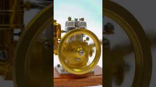 Mini Brass Engine in Action! ⚙️ Absolute Mechanical Perfection!