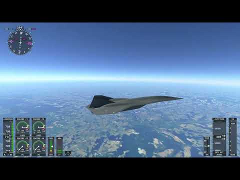 Microsoft Flight Simulator Top Gun extension Darkstar test 2 Mach 10!!