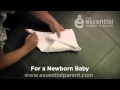 Folding a terry nappy for a newborn small  bigger baby