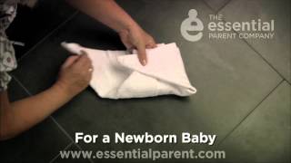 Folding a Terry Nappy for a Newborn, Small & Bigger Baby