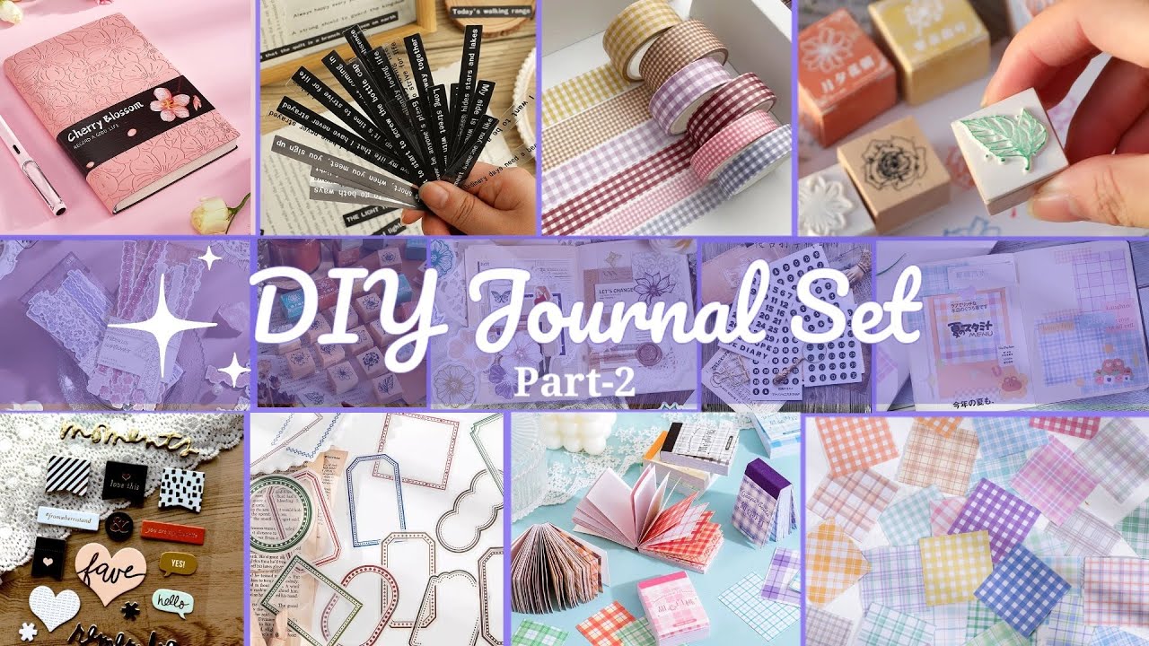 Part-2) DIY JOURNAL SET /How to Make Journal Set at Home /DIY Journal kit /  DIY Journal Stationary 