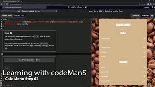 Learn Basic CSS by Building a Cafe Menu - Step 62