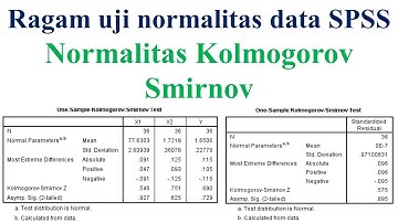 Ragam uji normalitas data SPSS || Normalitas Kolmogorov Smirnov