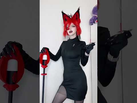 Alastor when sees Vox: XD #hazbinhotel #alastor #cosplayer #alastorcosplay #cosplay #vox