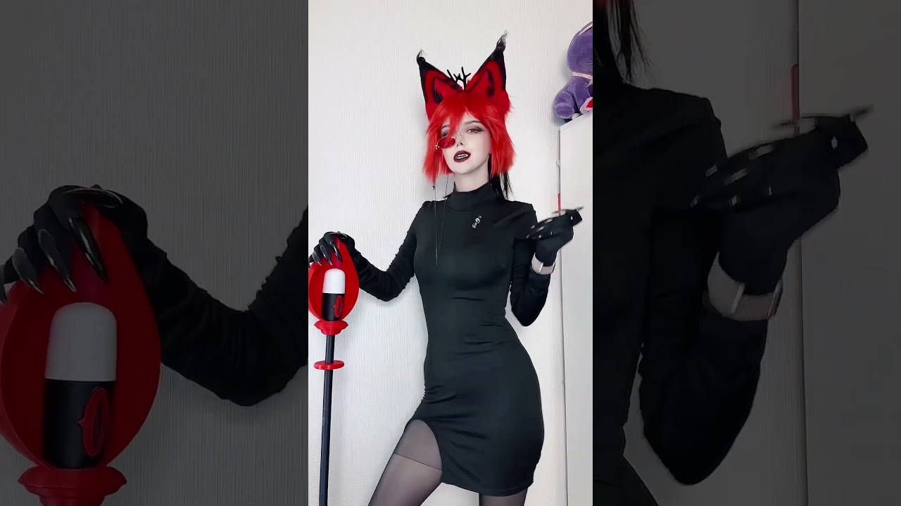 Alastor when sees Vox: XD #hazbinhotel #alastor #cosplayer #alastorcosplay #cosplay #vox