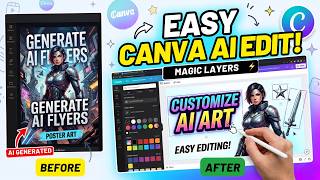 Fix AI Images in Seconds! Edit AI Text & Graphics with Canva Magic Layers (Full Tutorial)