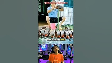 creative way to split bamboo quickly #tutorial #shorts