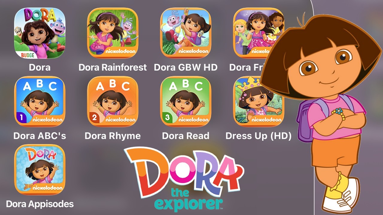 JOVS 【2026最新機種】Dora scroll Dora the Explorer 2026 Games: Dora: Explore and Play,Back to the