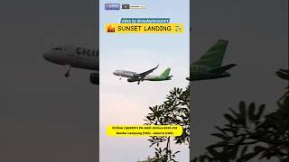 Sunset Flight Experience Citilink Qg9997 Airbus A320 From Tkg To Cgk