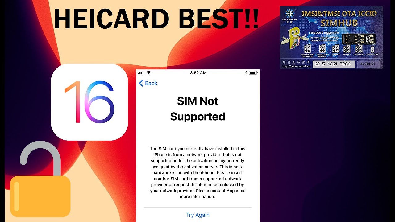 Unlock ANY iPhone (NOT SEMI-FACTORY) | (NO BUG) 2022 iOS 16.1 Unlock iPhone with rsim HEICARD