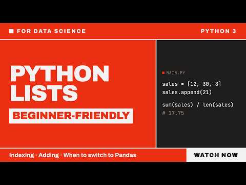 Python Lists Tutorial for Beginners (Indexing, Methods & Examples)
