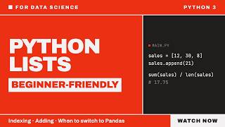 Information Python Lists for Data Science | Beginner-Friendly Explanation 🐍 Guide