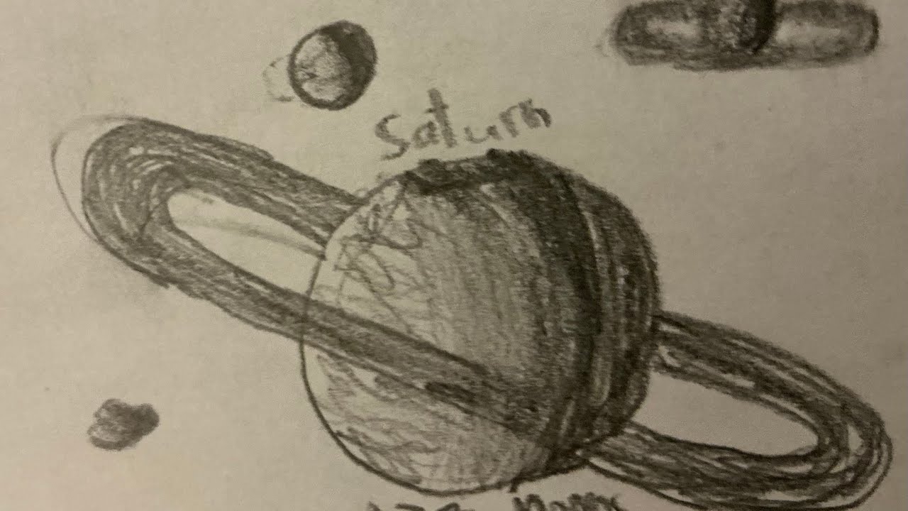 Neptune vs Saturn Drawing