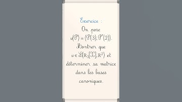 Déterminer la matrice d