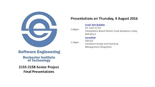 RIT SE Senior Project Final Presentations - 2016-08-04