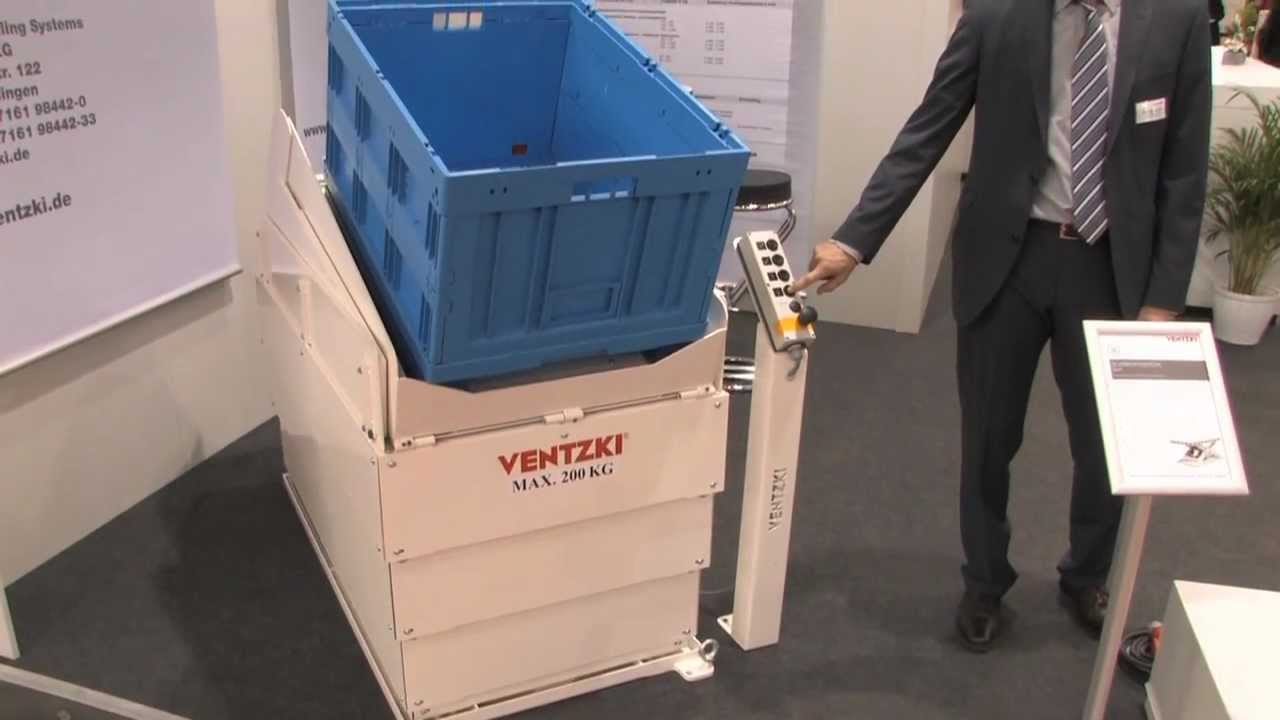 Ventzki Handling Systems: Hub- und Neigeräte HNE-S mit elektrohydraulischem Antrieb