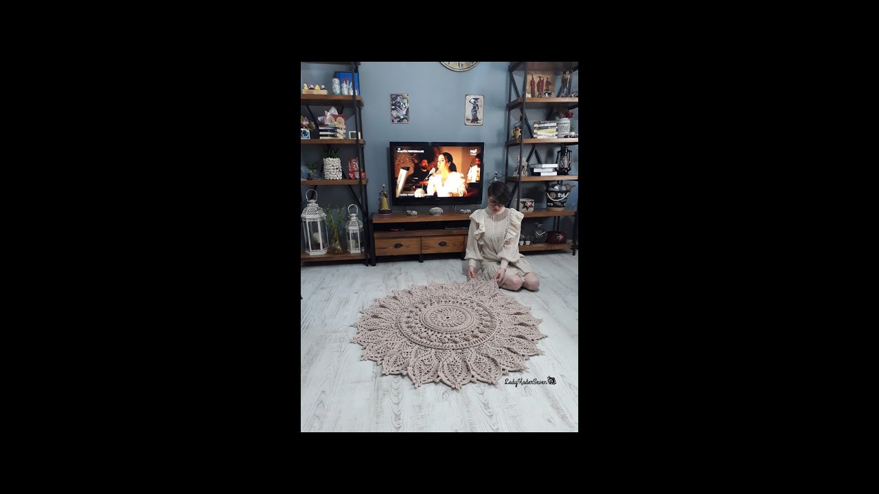 2. Bölüm Anlatımlı Dekor Örgü Paspas Halı @ladykaderseven