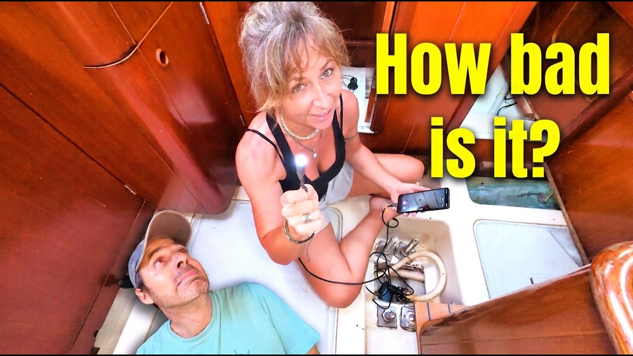⁣WE HAVE TO GO IN 😳 Inspecting Our Lightning-Damaged Sailboat  ⚡S2.E205