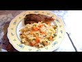 Вкусный рис с овощами и рыбой