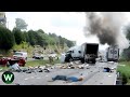 Tragic ultimate near miss truck crashes filmed seconds before disaster that will terrify you