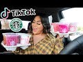 TRYING VIRAL TikTok STARBUCKS DRINKS! OMG