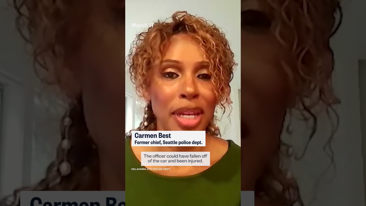 Oklahoma police officer rides on car hood during chase