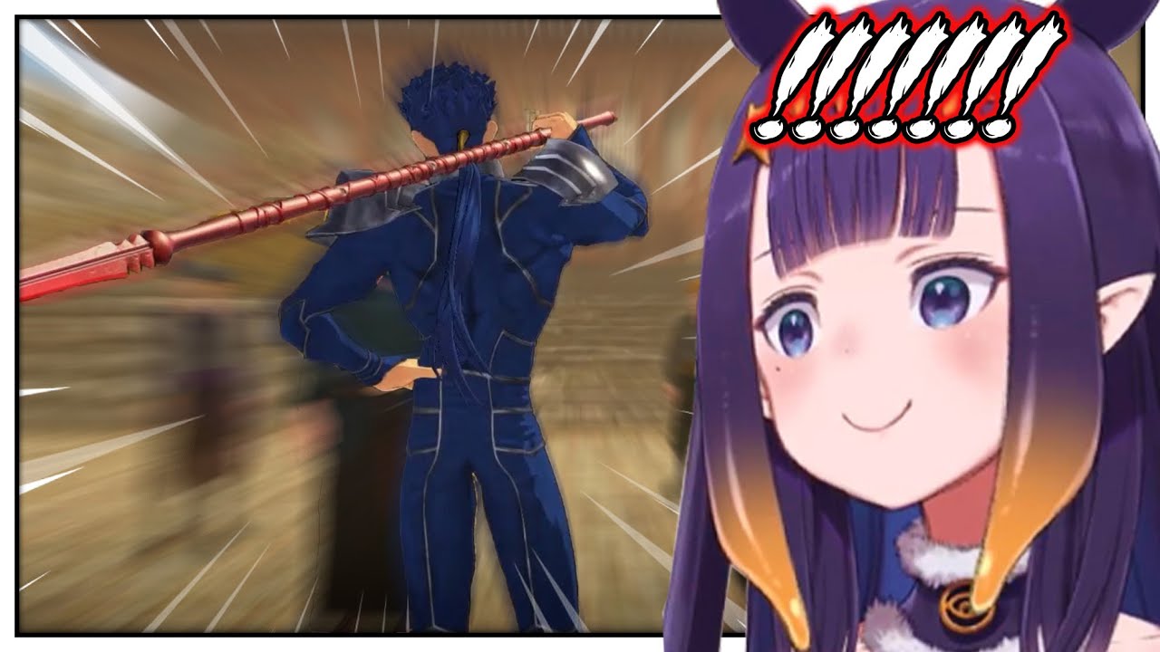 Ina was speechless when she saw the mysterious Blue Spandex Lancer