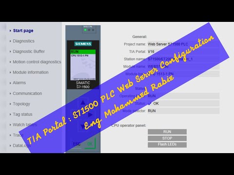 TIA Portal : S71500 PLC integrated Web Server